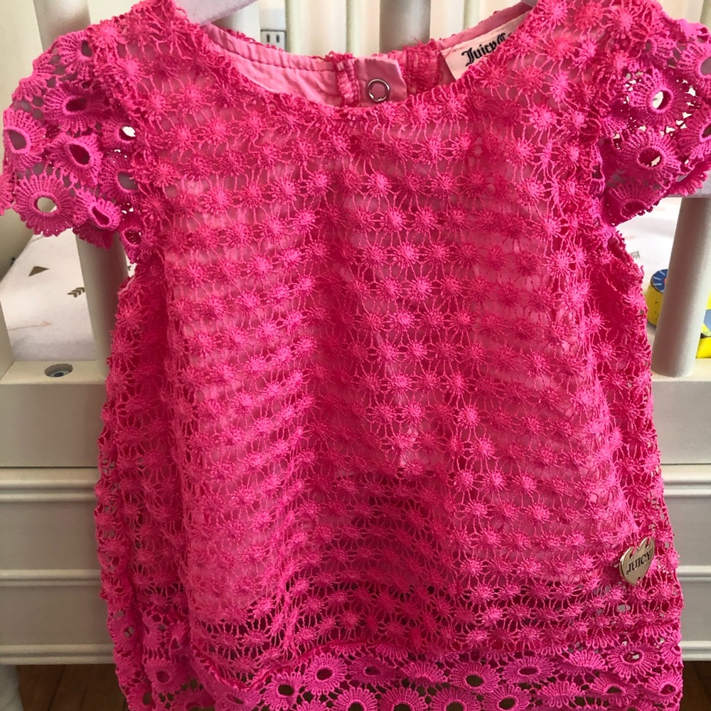 Pink lace dress